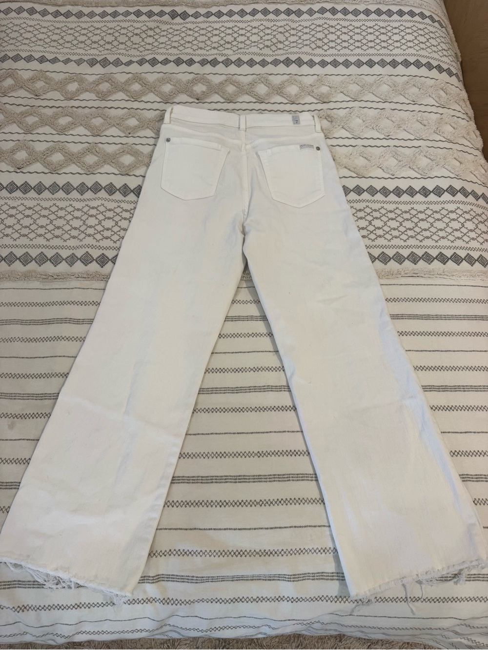 7 for all Mankind, Women's White Cropped Jeans